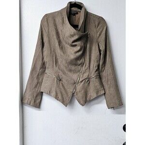 RAMPAGE  Moto jacket drape front faux suede (M)
